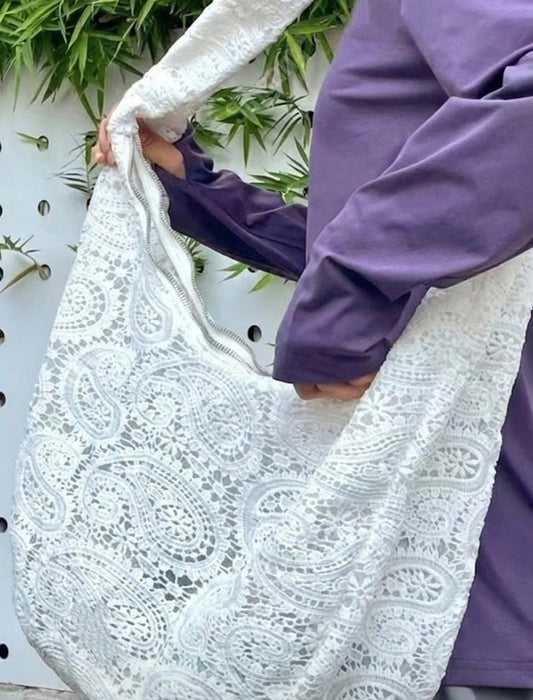 フラワーレース・ビッグホーボーバッグ