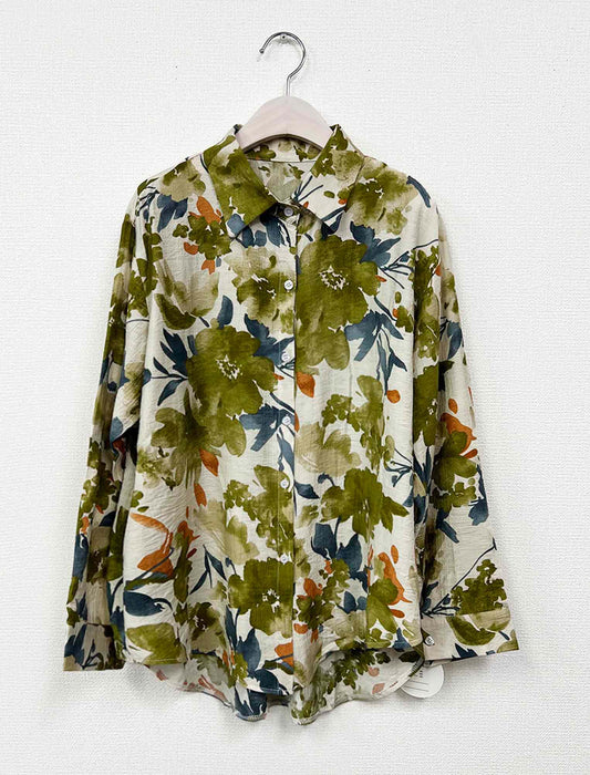 アーティスティックフラワー・ルーズシャツ