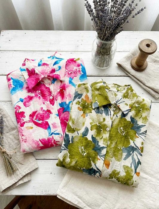 アーティスティックフラワー・ルーズシャツ