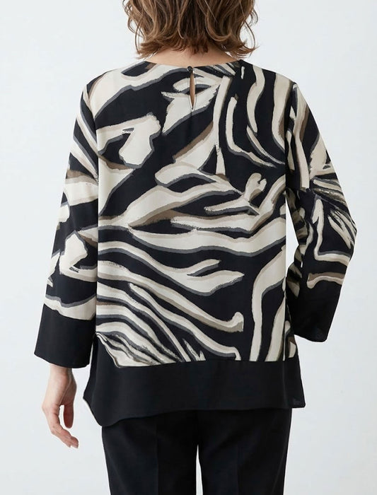 アニマルニュアンス・バイカラーワイドプルオーバー