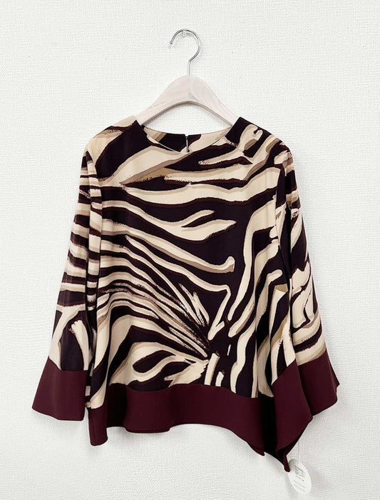 アニマルニュアンス・バイカラーワイドプルオーバー