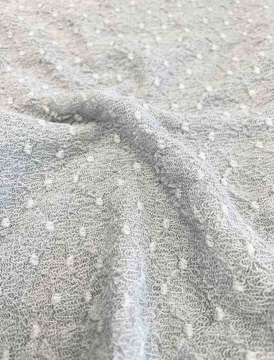 ボートネック・幾何学シアーレースプルオーバー