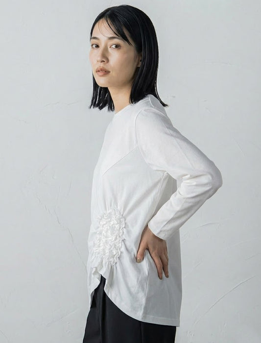 ウエストシャーリング・アシメデザインプルオーバー