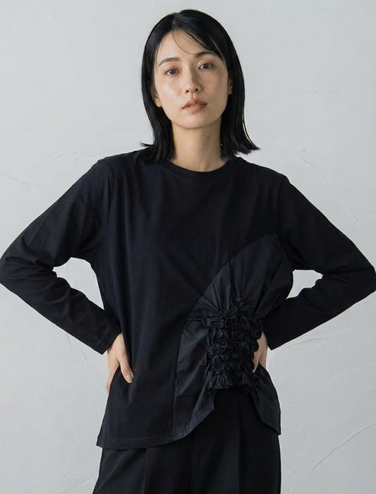 ウエストシャーリング・アシメデザインプルオーバー