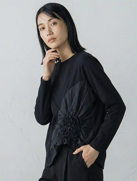 ウエストシャーリング・アシメデザインプルオーバー