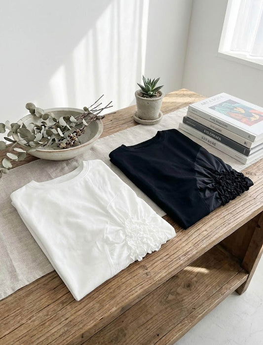 ウエストシャーリング・アシメデザインプルオーバー