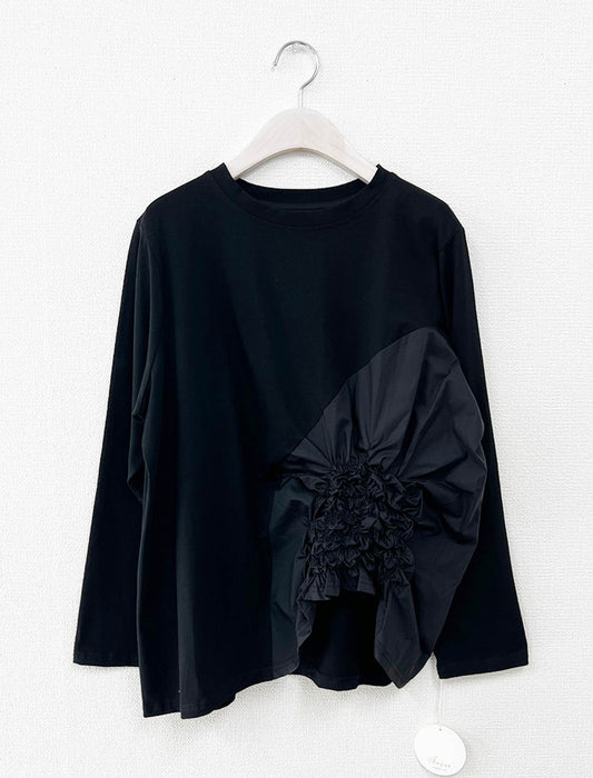 ウエストシャーリング・アシメデザインプルオーバー