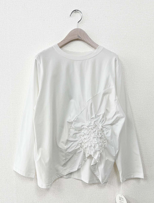 ウエストシャーリング・アシメデザインプルオーバー