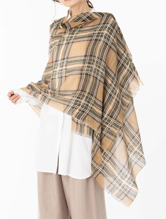 リネンカシミヤ梳毛ストール