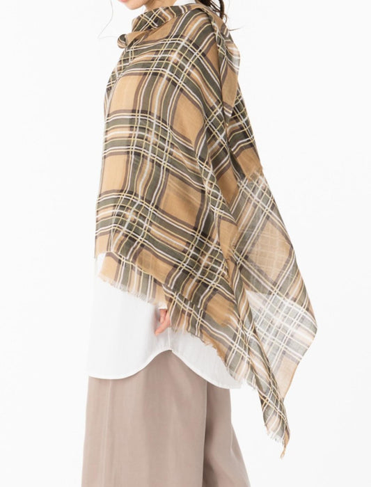 リネンカシミヤ梳毛ストール