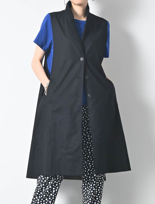 綿麻ツイルジレ