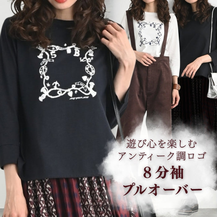 リネンコットン８分袖ＰＯ