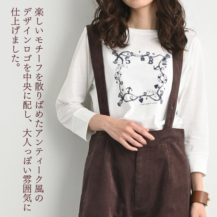 リネンコットン８分袖ＰＯ