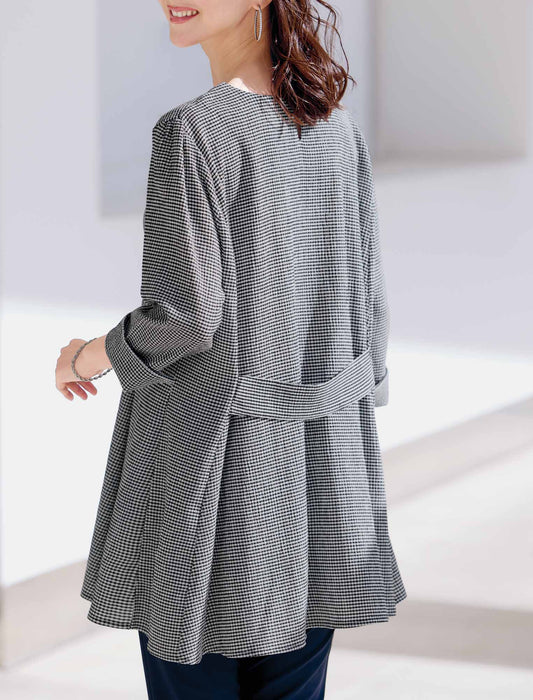 【受注】ギンガムチェックカットソーチュニック