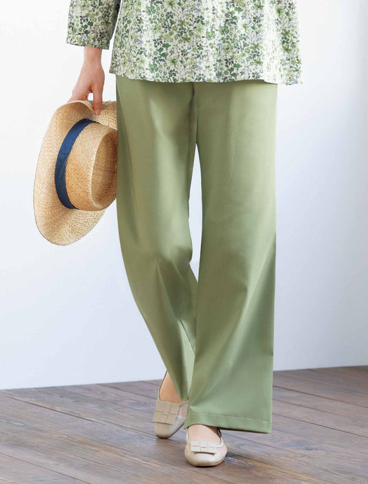 【受注】「お家で洗える」セミワイドパンツ