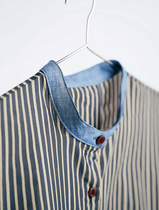 【受注】ポイント配色ストライプシャツ