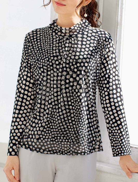 【受注】チュール重ねドットプルオーバー