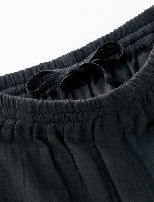 【受注】ダブルガーゼリラックスセミワイドパンツ