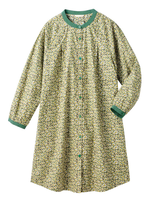 【受注】ポイント配色フラワープリントシャツチュニック