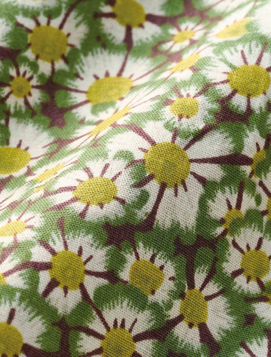 【受注】ポイント配色フラワープリントシャツチュニック