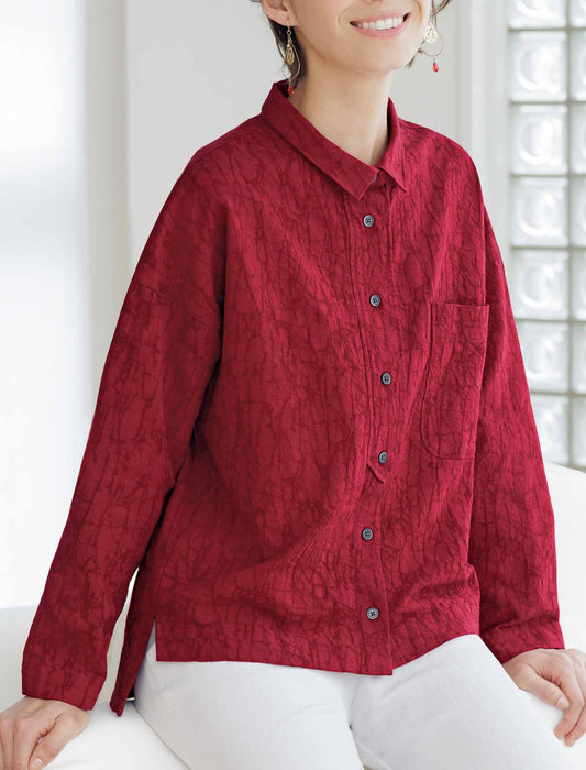 【受注】変わり織ゆったりシャツ