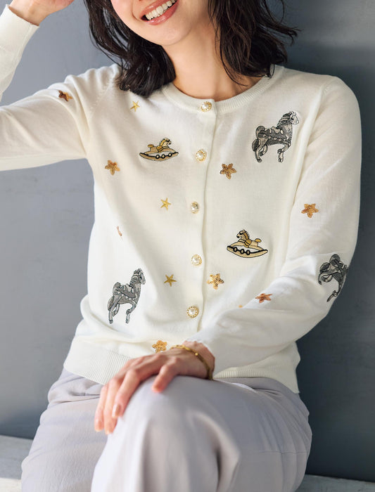 【受注】デコレーションニットカーディガン