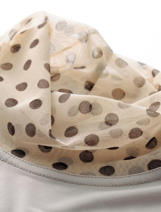 【受注】水玉メッシュ切替えプルオーバー(同サイズ2色組）