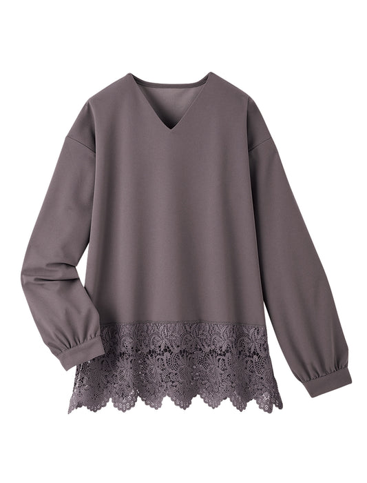 【受注】パネルレース使いブラウス＆パンツセット