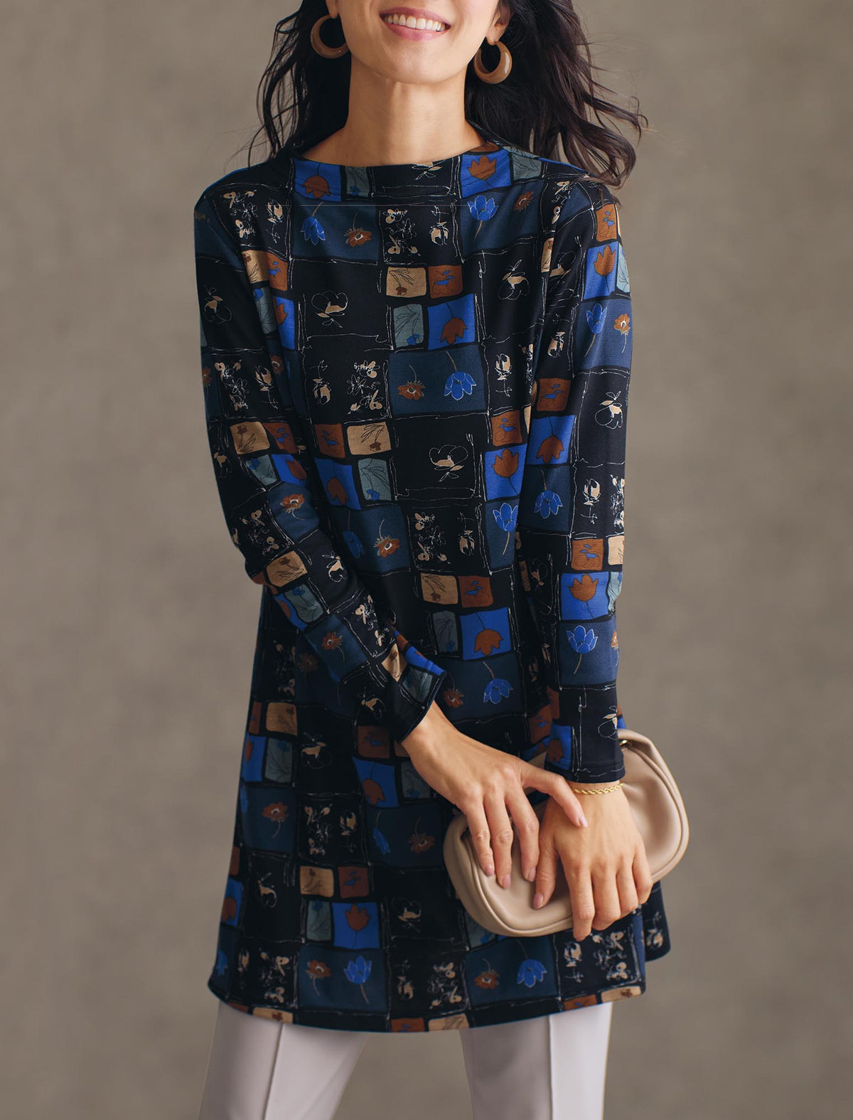 受注】モダンブロックプリントチュニック | Northmall（ノースモール