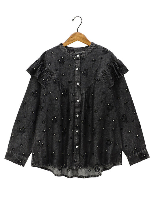 マーガレットデニムブラウス