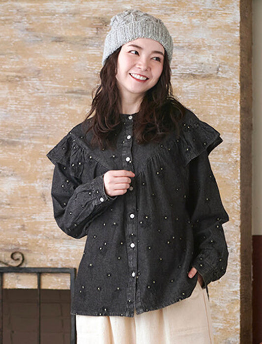 マーガレットデニムブラウス