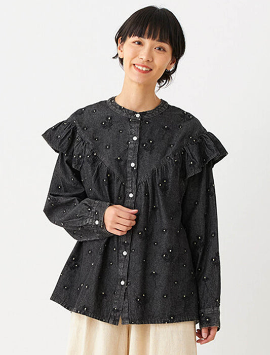 マーガレットデニムブラウス
