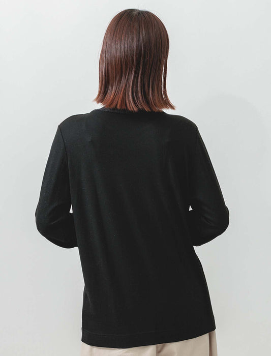 シアーリブ×ハイネック大人の抜け感トップス