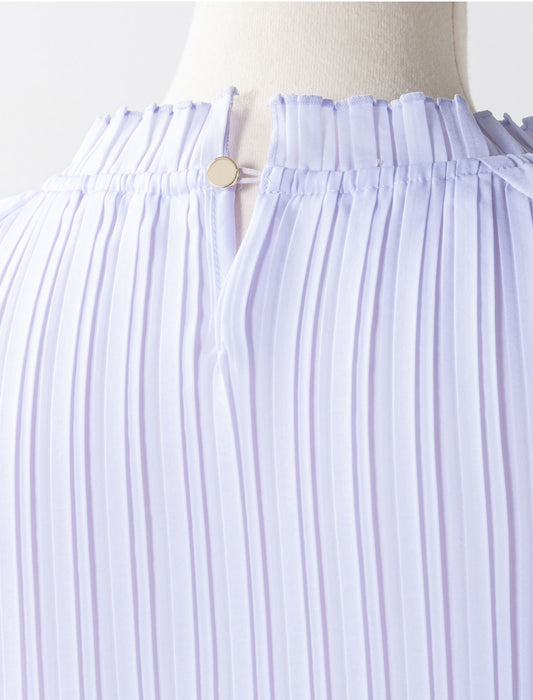 ドレープサテンプリーツブラウス