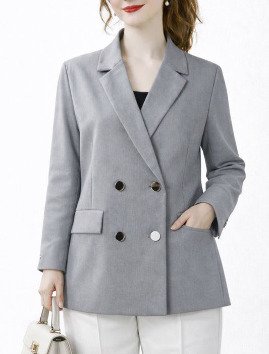 ストレッチツイルWボタンテーラードジャケット