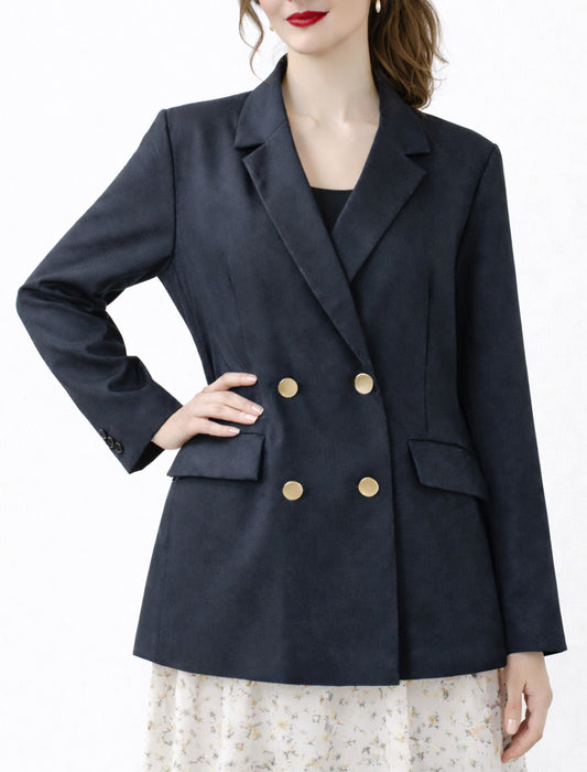 ストレッチツイルWボタンテーラードジャケット