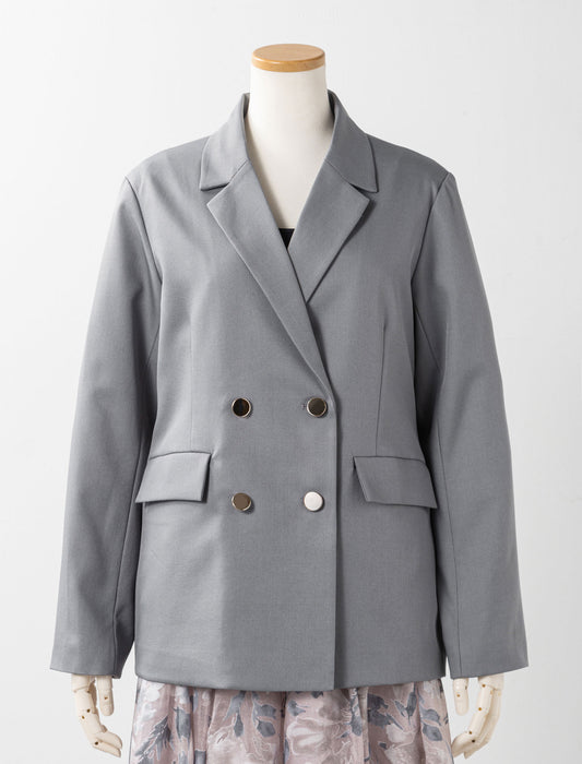 ストレッチツイルWボタンテーラードジャケット