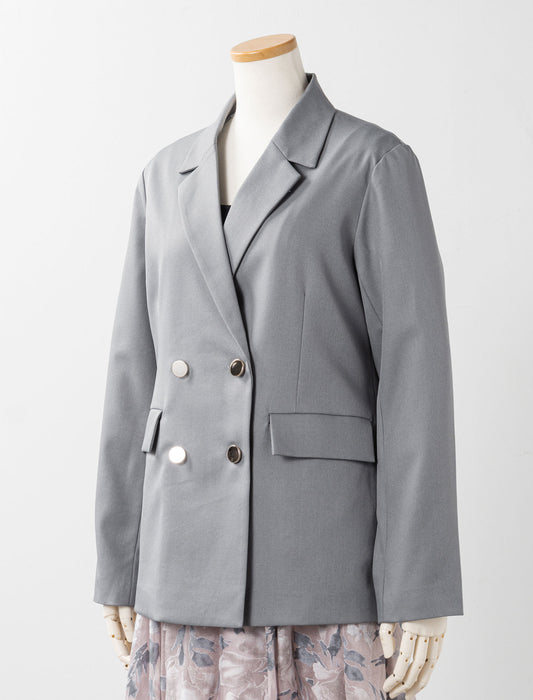 ストレッチツイルWボタンテーラードジャケット
