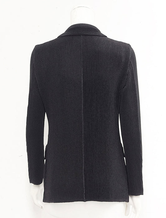 ＜SPECCHIO＞シャトルプリーツ ピークドラペル ダブルブレスト ジャケット