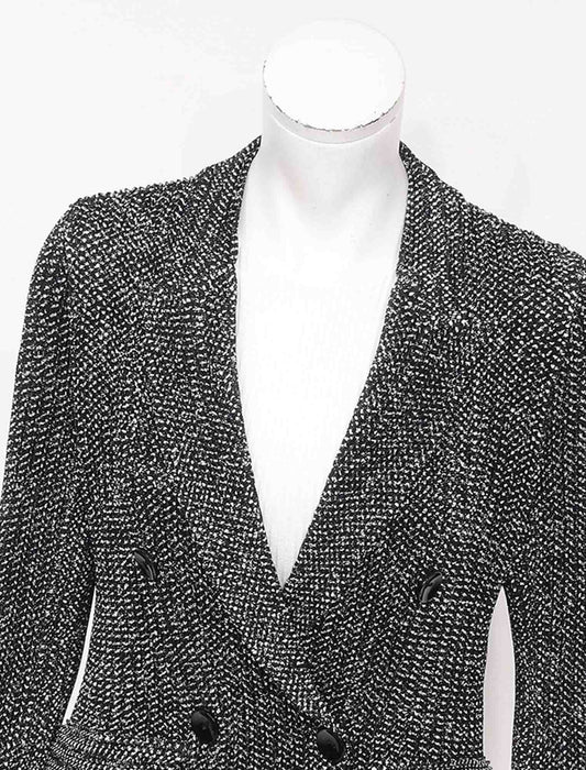 ＜SPECCHIO＞シャトルプリーツ ピークドラペル ダブルブレスト ジャケット