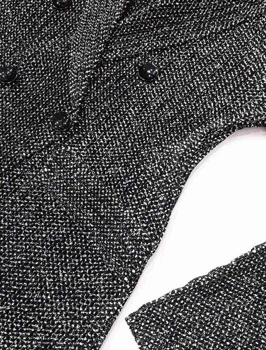 ＜SPECCHIO＞シャトルプリーツ ピークドラペル ダブルブレスト ジャケット