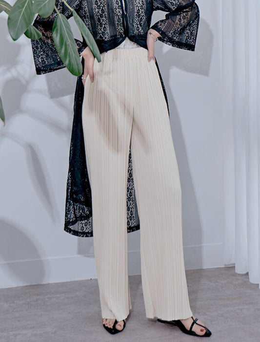 楽ちんランダムプリーツパンツ