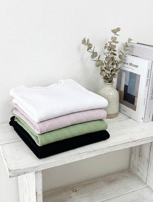 メロウヘム・細リブ長袖カットソー