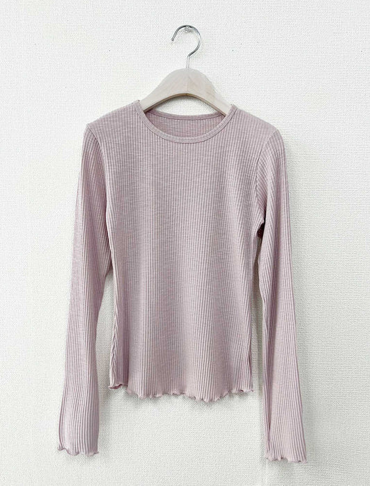 メロウヘム・細リブ長袖カットソー