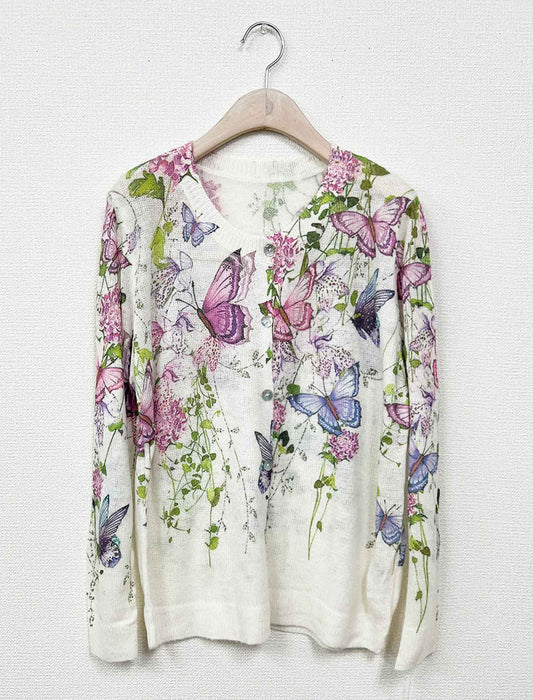 フェミニンアート・シアーニットカーディガン