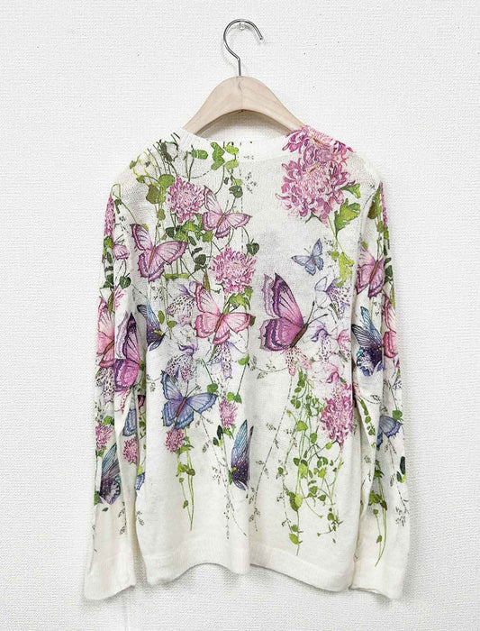 フェミニンアート・シアーニットカーディガン