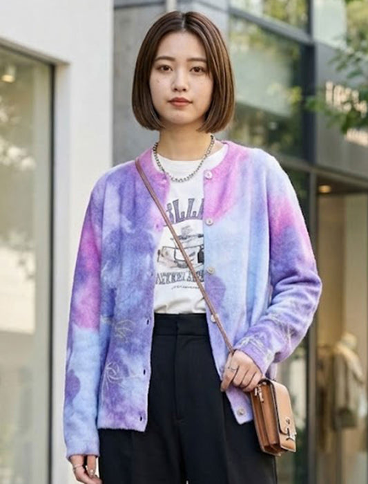 フェミニンアート・シアーニットカーディガン