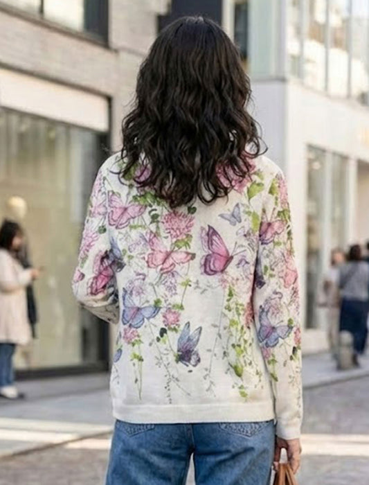 フェミニンアート・シアーニットカーディガン