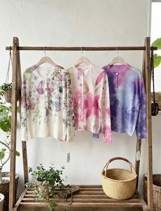 フェミニンアート・シアーニットカーディガン