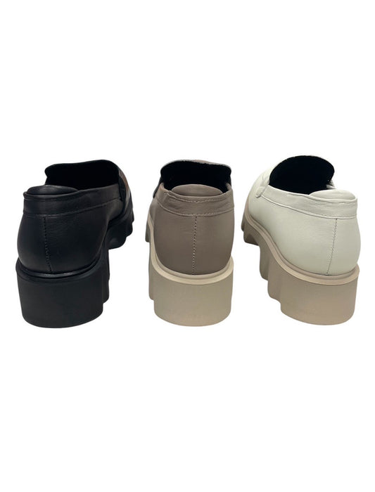 ＜カリシモアルテ＞厚底ボリュームソール・コインローファー